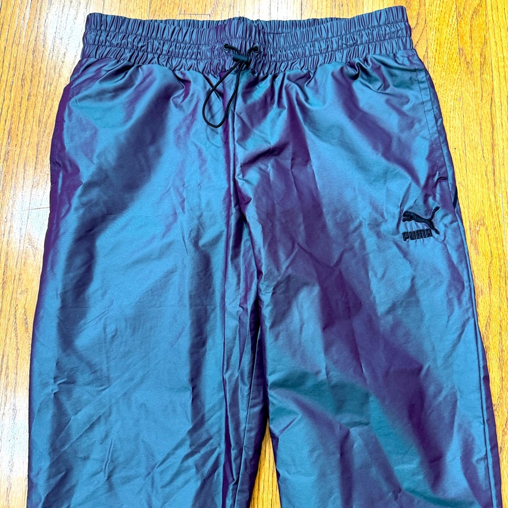 Reflective “oil slick” Puma Joggers